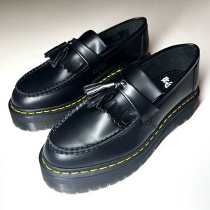 Dr. Martens Glossy Black Tassel Slip-Ons